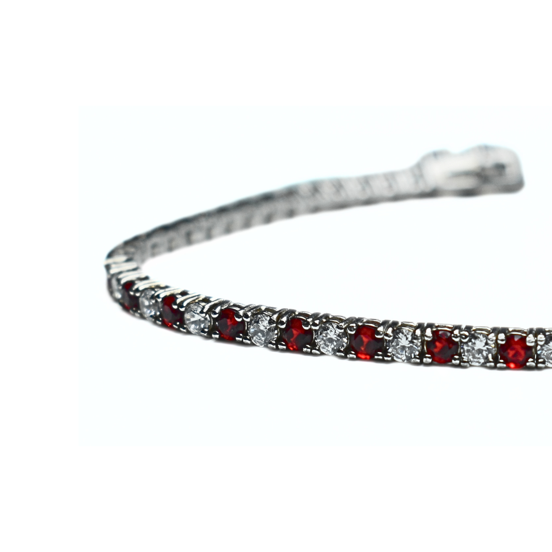 TENNIS SILVER 925 Rosso