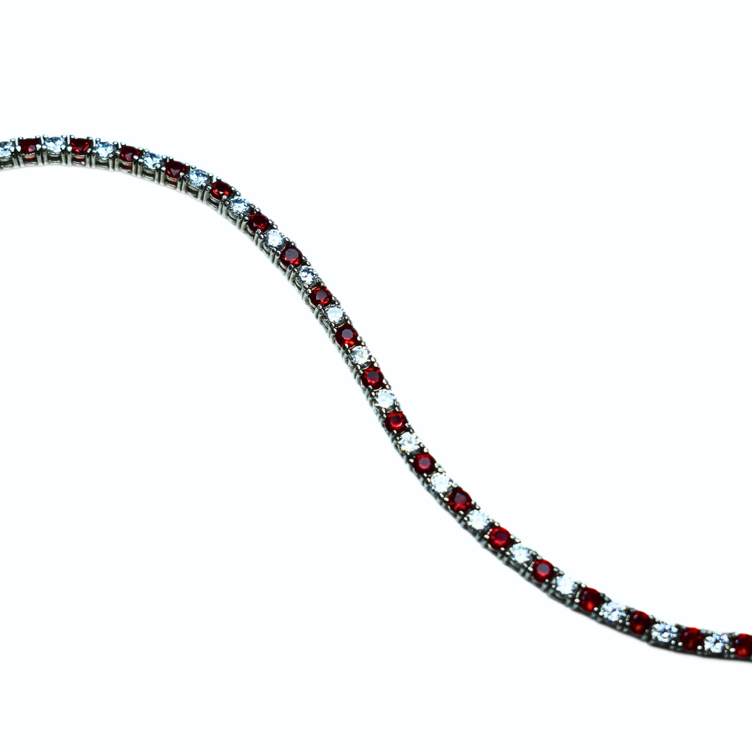 TENNIS SILVER 925 Rosso